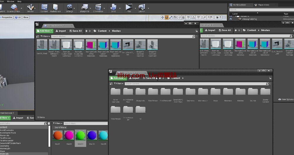 虚幻引擎的50个提高效率的技巧-快速开发提示 #27 UE - 多内容浏览器 虚幻引擎的50个提高效率的技巧-快速开发提示 #27 UE - 多内容浏览器