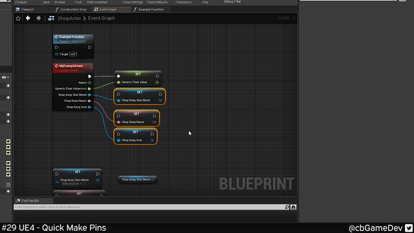 虚幻引擎的50个提高效率的技巧-快速开发技巧 #29 UE - 快速制作引脚 虚幻引擎的50个提高效率的技巧-快速开发技巧 #29 UE - 快速制作引脚