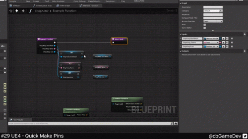 虚幻引擎的50个提高效率的技巧-快速开发技巧 #29 UE – 快速制作引脚