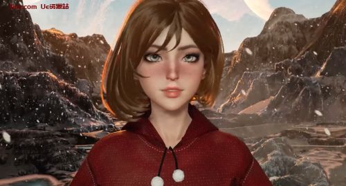 可爱的Techwear Girl的3D模型，有许多衣服和发型选择，有苹果混合形状，史诗骨架，头发的风模拟等等！您可以使用她的衣服和发型多样性来创建您的定制系统。